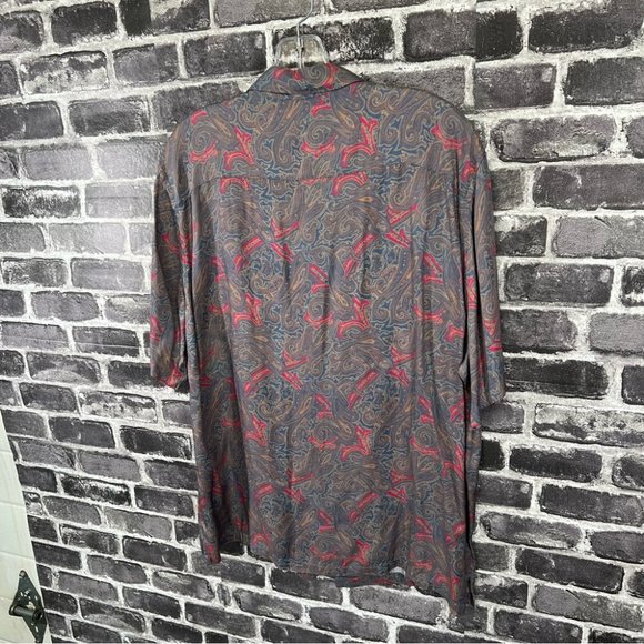 NWT All Saints Oslo Paisley Short Sleeve Shirt - size M - Picture 14 of 14
